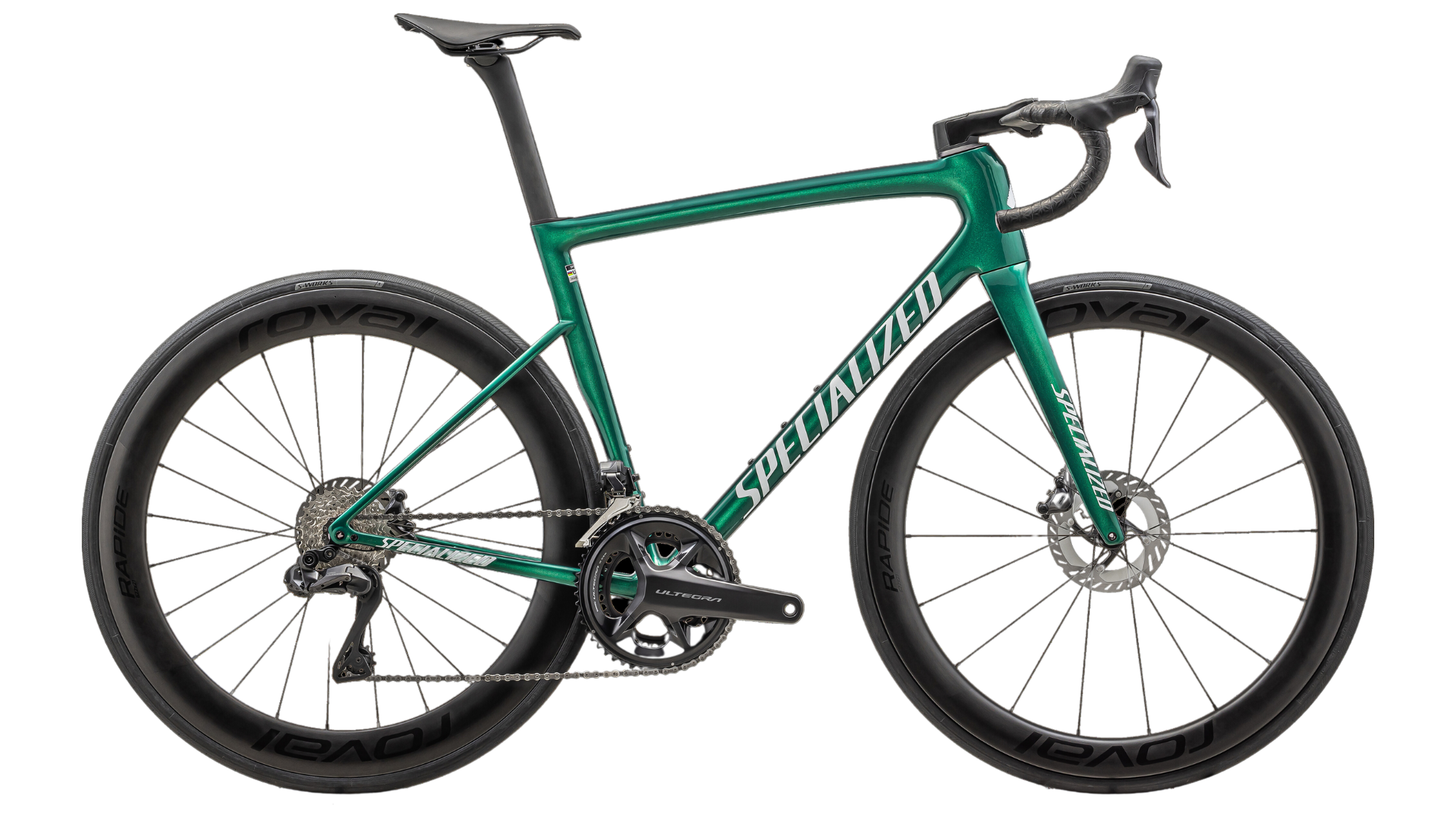 Specialized Tarmac SL8 Pro Ultegra Di2 Carbon Road Bike 2024 in Pine Green_White