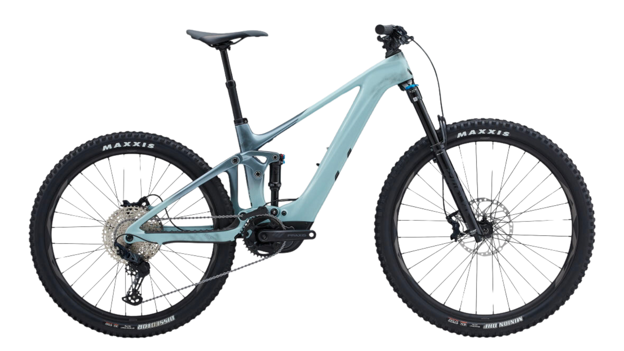 Liv Intrigue X Advanced E+ EL 2 Full Suspension Electric Mountain Bike 2023 in Soap Suds_Aged Denim