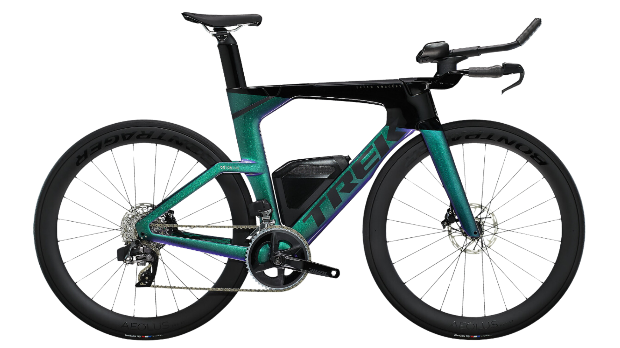 Trek Speed Concept SLR 6 eTap TT Road Bike 2024 in Emerald Black:Iris