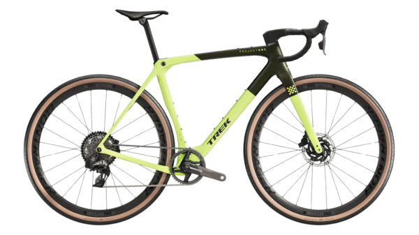 Trek Checkmate SLR 7 AXS Gravel Bike 2025 in Olive Drab/Glowstick £8,500